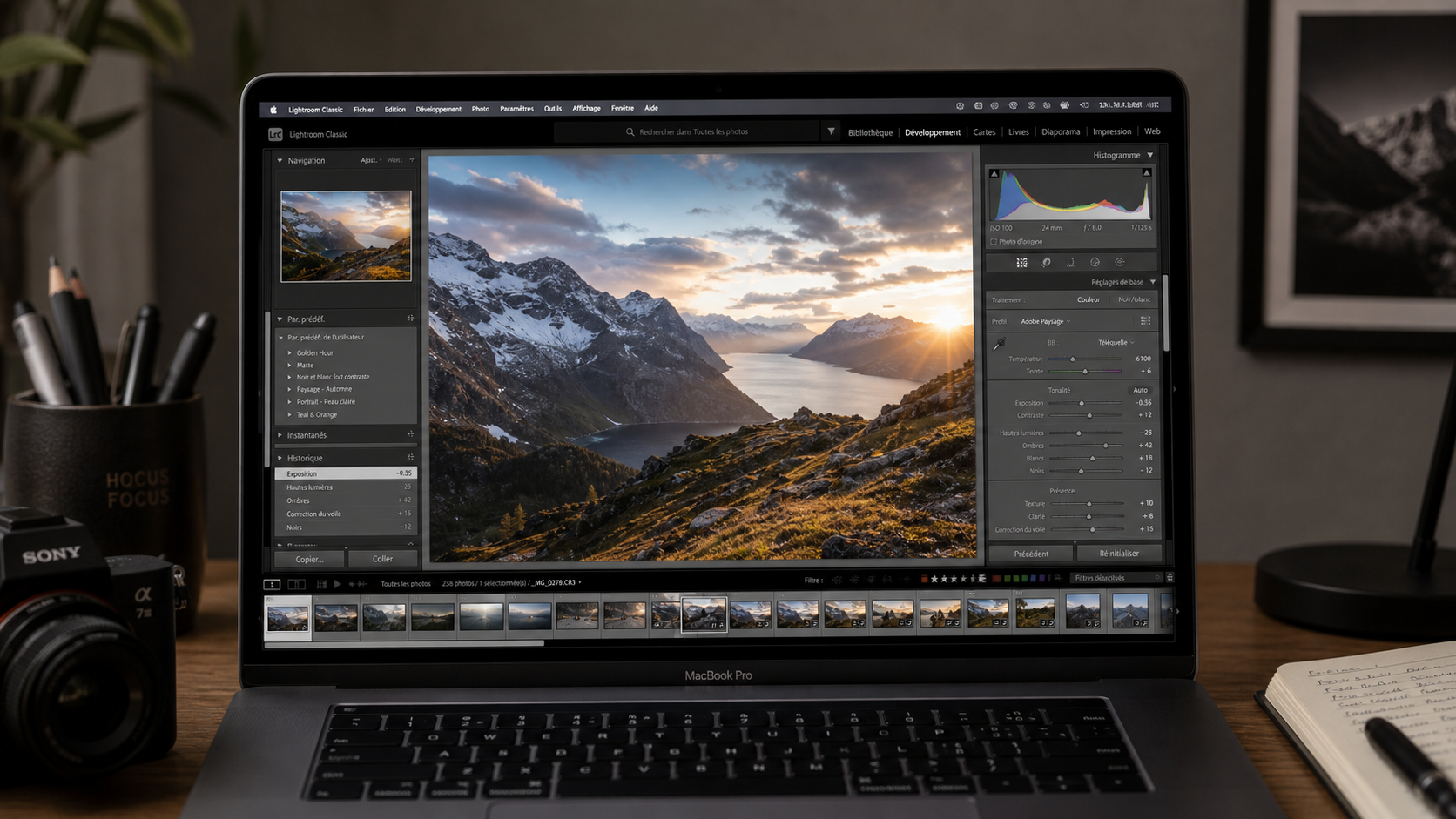 Interface Lightroom Classic